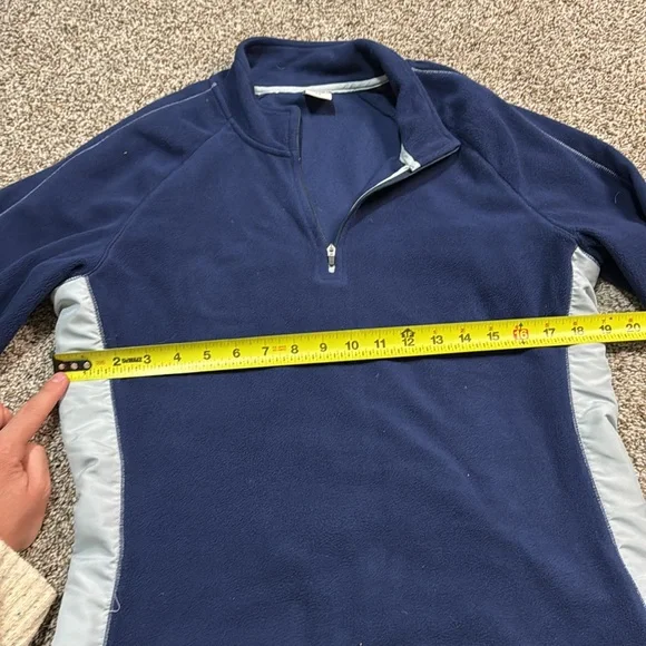 ALO YOGA Women's 1/4 Zip Fleece Pullover Sweater Size XXL In Blue - Picture 7 of 8